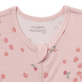 Baby Girls Peach Strawberry Floral Sleep 'N Play-Gerber Childrenswear Wholesale