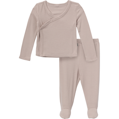 CASE OF: 2-Piece Baby Neutral Taupe Take Me Home Set-Gerber Childrenswear Wholesale