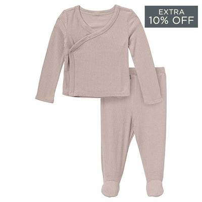 2-Piece Baby Neutral Taupe Take Me Home Set-Gerber Childrenswear Wholesale