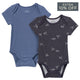 2-Pack Baby Boys Dark Grey Origami Bodysuits-Gerber Childrenswear Wholesale