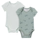 2-Pack Baby Boys Teal Snails Bodysuits-Gerber Childrenswear Wholesale
