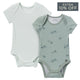 2-Pack Baby Boys Teal Snails Bodysuits-Gerber Childrenswear Wholesale