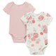 2-Pack Baby Girls Ivory Cabbage Rose Bodysuits-Gerber Childrenswear Wholesale