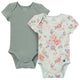 CASE OF: 2-Pack Baby Girls Sky Blossom Bodysuits-Gerber Childrenswear Wholesale