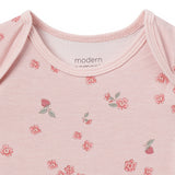 2-Pack Baby Girls Peach Strawberry Floral Bodysuits-Gerber Childrenswear Wholesale
