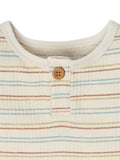 Baby Neutral Multi-Color Stripes Long Sleeve Bodysuit-Gerber Childrenswear Wholesale