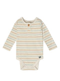 Baby Neutral Multi-Color Stripes Long Sleeve Bodysuit-Gerber Childrenswear Wholesale