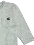 Baby Neutral Blue-Gray Sky Long Sleeve Seamed Drop Shoulder Top-Gerber Childrenswear Wholesale
