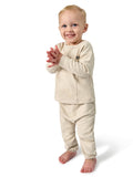 Baby Neutral Tan Long Sleeve Seamed Drop Shoulder Top-Gerber Childrenswear Wholesale