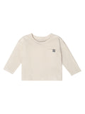 Baby Neutral Tan Long Sleeve Seamed Drop Shoulder Top-Gerber Childrenswear Wholesale