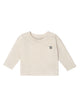 Baby Neutral Tan Long Sleeve Seamed Drop Shoulder Top-Gerber Childrenswear Wholesale