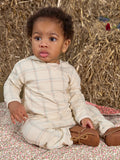 Baby Boys Gray Plaid Long Sleeve Hooded Top-Gerber Childrenswear Wholesale