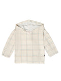 Baby Boys Gray Plaid Long Sleeve Hooded Top-Gerber Childrenswear Wholesale