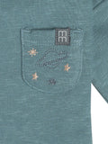 Baby Boys Dark Teal Long Sleeve Drop Shoulder Top-Gerber Childrenswear Wholesale