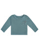Baby Boys Dark Teal Long Sleeve Drop Shoulder Top-Gerber Childrenswear Wholesale