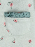 Baby Girls Green Roses Long Sleeve Drop Shoulder Top-Gerber Childrenswear Wholesale