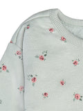 Baby Girls Green Roses Long Sleeve Drop Shoulder Top-Gerber Childrenswear Wholesale