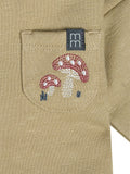 Baby Neutral Olive Green Long Sleeve Drop Shoulder Top-Gerber Childrenswear Wholesale