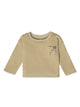 Baby Neutral Olive Green Long Sleeve Drop Shoulder Top-Gerber Childrenswear Wholesale