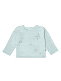 Baby Boys Sky Blue Long Sleeve Drop Shoulder Top-Gerber Childrenswear Wholesale