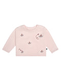 Baby Girls Pink Blossoms Long Sleeve Drop Shoulder Top-Gerber Childrenswear Wholesale