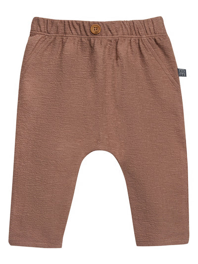 Baby Neutral Brown Mushroom Harem Pants-Gerber Childrenswear Wholesale