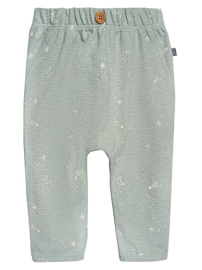 Baby Neutral Blue-Gray Sky Harem Pants-Gerber Childrenswear Wholesale