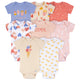 8-Pack Baby Girls Cool Snacks Short Sleeve Onesies® Bodysuits-Gerber Childrenswear Wholesale