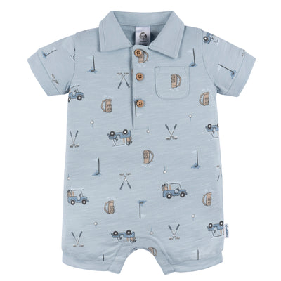 Baby Boys Golf Polo Romper-Gerber Childrenswear Wholesale