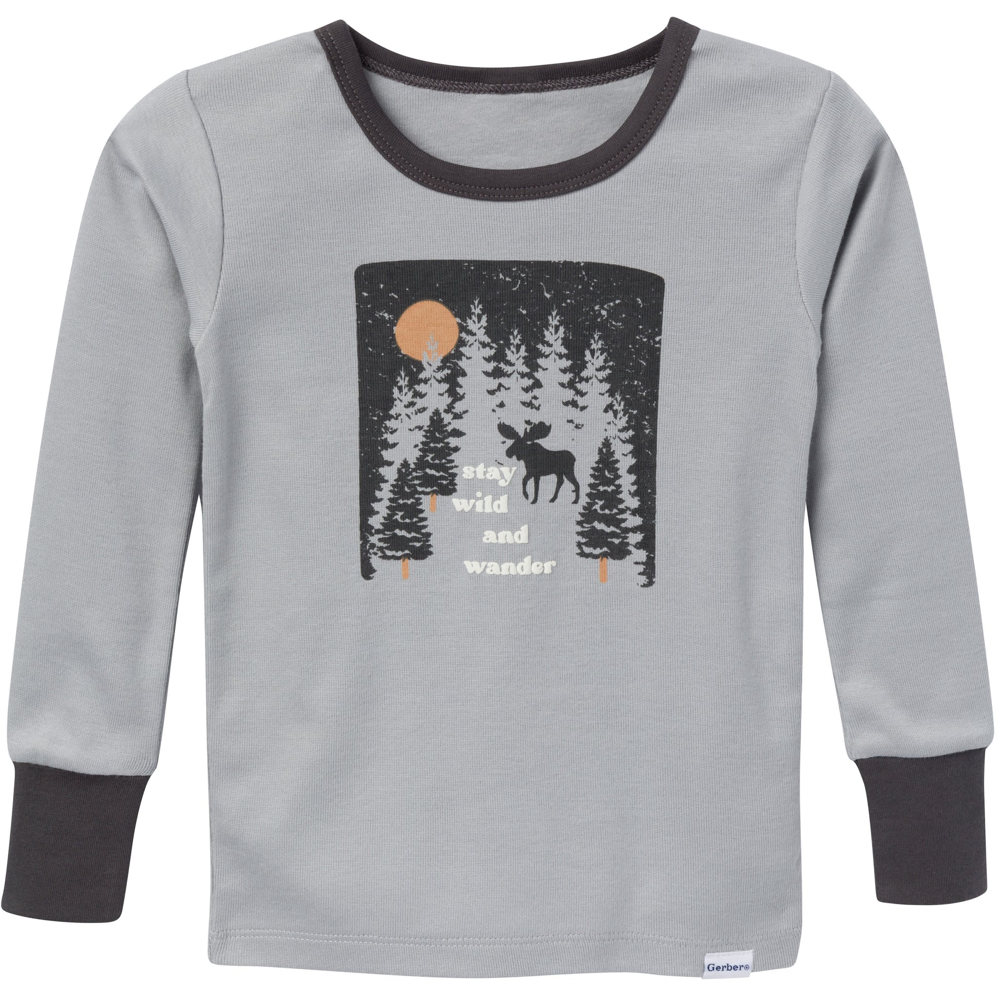 2-Piece Infant & Toddler Boys Moose Long Sleeve Pajama Set-Gerber Childrenswear Wholesale