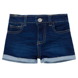 Baby & Toddler Neutral Dark Wash Cuffed Denim Shorts-Gerber Childrenswear Wholesale