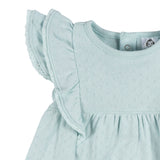 2-Piece Baby Girls Aqua Blue Dress & Diaper Cover-Gerber Childrenswear Wholesale