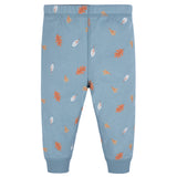 2-Piece Baby & Toddler Boys Blue Leaves Sweatshirt & Pant Set-Gerber Childrenswear Wholesale