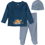 3-Piece Baby Boys Little Dino Take Me Home Set-Gerber Childrenswear Wholesale