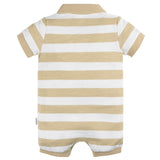 Baby Boys Sailboat Stripe Collared Romper-Gerber Childrenswear Wholesale