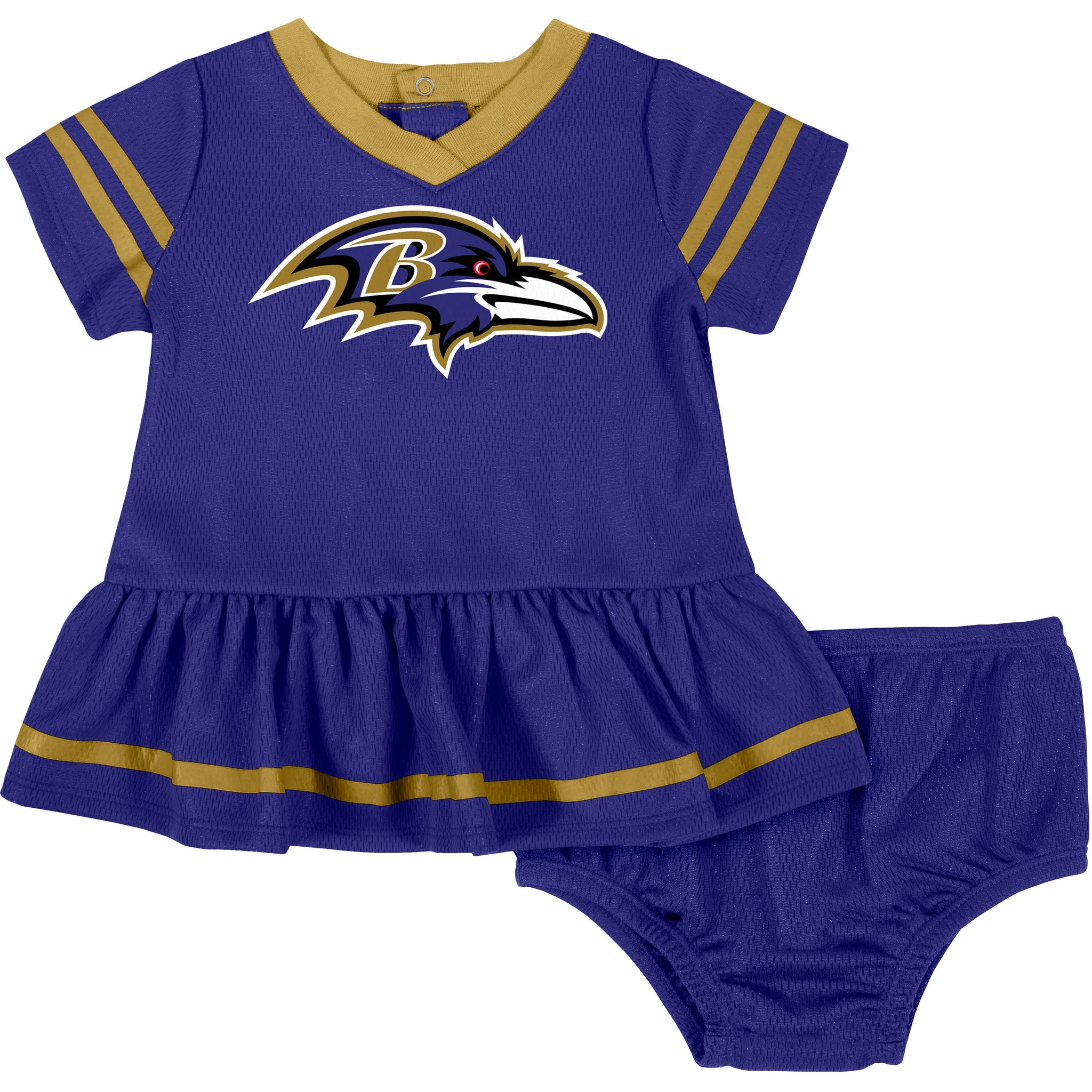 2-Piece Baby Girls Ravens Dress & Diaper Cover Set-Gerber Childrenswear Wholesale