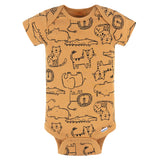 Baby Boys Safari Short Sleeve Onesies Bodysuit-Gerber Childrenswear Wholesale