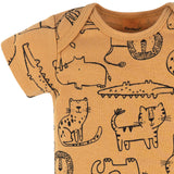 Baby Boys Safari Short Sleeve Onesies Bodysuit-Gerber Childrenswear Wholesale