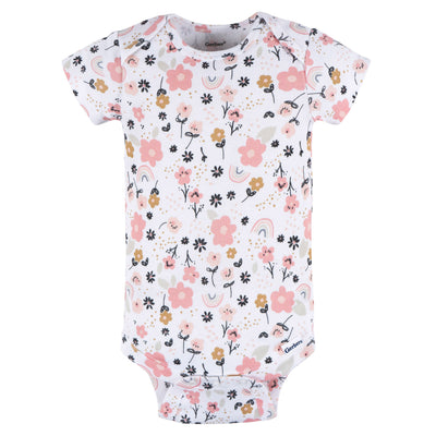 Baby Girls Bear Short Sleeve Onesies Bodysuit-Gerber Childrenswear Wholesale