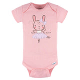 Baby Girls Bunny Ballerina Short Sleeve Onesies Bodysuit-Gerber Childrenswear Wholesale