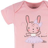 Baby Girls Bunny Ballerina Short Sleeve Onesies Bodysuit-Gerber Childrenswear Wholesale