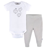 2-Piece Baby Neutral Clouds Bodysuit & Pant Set-Gerber Childrenswear Wholesale