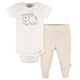 2-Piece Baby Neutral Elephant Bodysuit & Pant Set-Gerber Childrenswear Wholesale