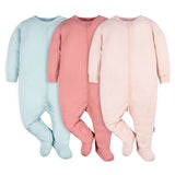 3-Pack Baby Girls Pink & Green Sleep 'N Plays-Gerber Childrenswear Wholesale
