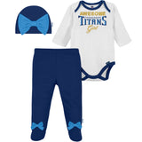 3-Piece Baby Girls Titans Bodysuit, Footed Pant, & Cap Set-Gerber Childrenswear Wholesale