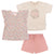 3-Piece Infant & Toddler Girls Pink Floral Shirt and Shorts Set-Gerber Childrenswear Wholesale