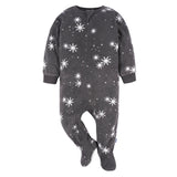 2-Pack Baby & Toddler Neutral Grey Snowmen Fleece Pajamas-Gerber Childrenswear Wholesale