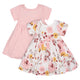 2-Pack Baby Girls Pink Floral Short Sleeve Dresses-Gerber Childrenswear Wholesale