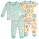 4-Piece Baby Girls Flowers Pajamas Sets-Gerber Childrenswear Wholesale