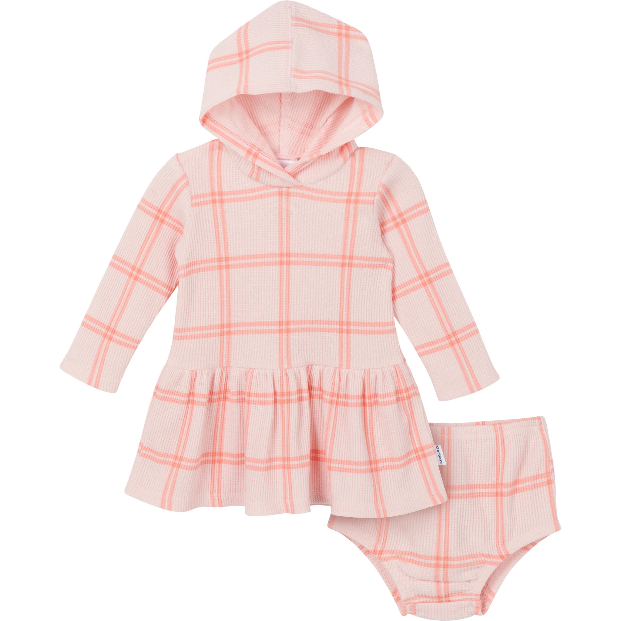 2-Piece Baby Girls Pink Plaid Dress Set-Gerber Childrenswear Wholesale